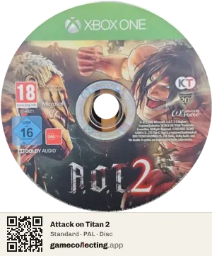 Attack on Titan 2 Xbox One, PAL disc