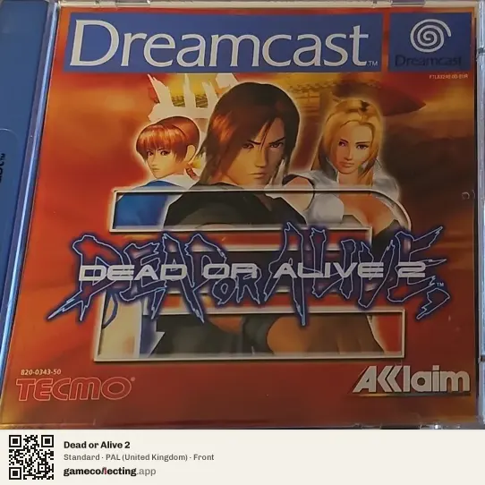 Dead or Alive 2 Sega Dreamcast, United Kingdom box front