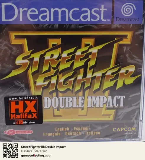 Street Fighter III: Double Impact Sega Dreamcast, PAL box front