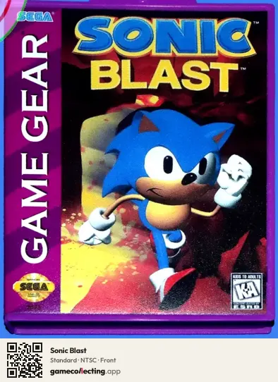 Sonic Blast Sega Game Gear, NTSC box front