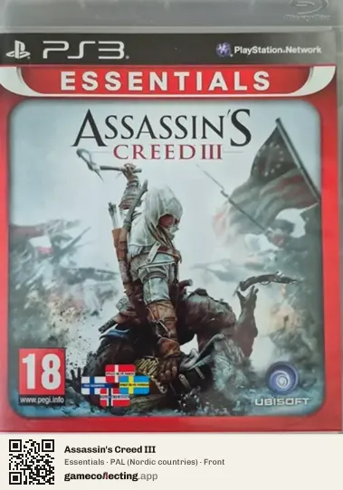 Assassin's Creed III PlayStation 3, Nordic countries box front