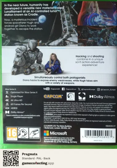 Pragmata Xbox Series X, PAL box back