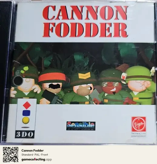 Cannon Fodder 3DO Interactive Multiplayer, PAL box front