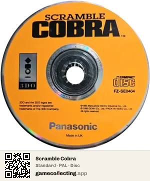 Scramble Cobra 3DO Interactive Multiplayer, PAL disc