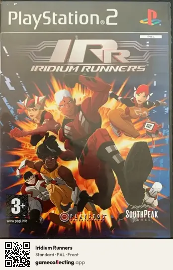 Iridium Runners PlayStation 2, PAL box front