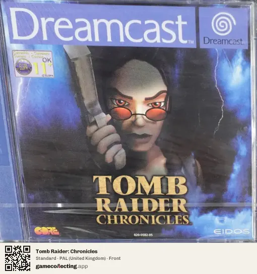 Tomb Raider: Chronicles Sega Dreamcast, United Kingdom box front
