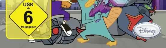 Disney Phineas and Ferb: Across the 2nd Dimension, the USK square on its front