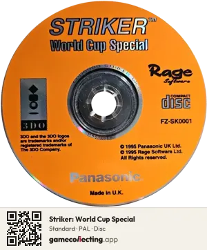 Striker: World Cup Special 3DO Interactive Multiplayer, PAL disc