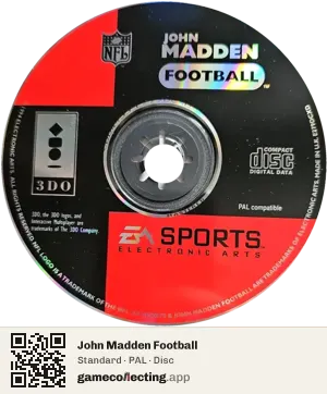 John Madden Football 3DO Interactive Multiplayer, PAL disc