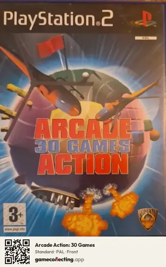 Arcade Action: 30 Games PlayStation 2, PAL box front