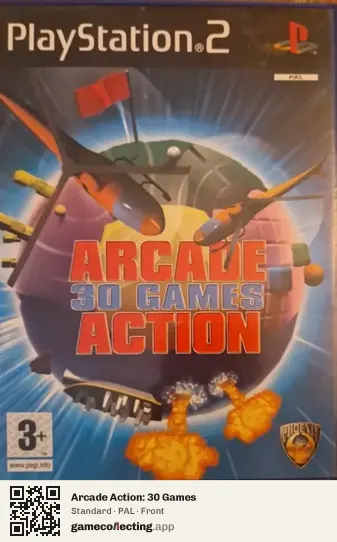 Arcade Action: 30 Games PlayStation 2, PAL box front