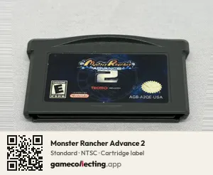 Monster Rancher Advance 2 Game Boy Advance, NTSC cartridge label