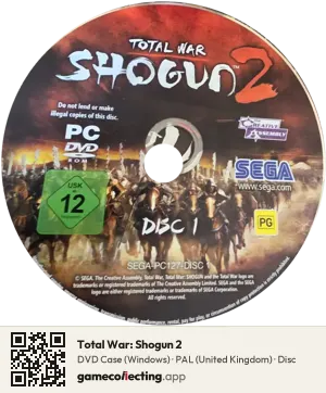 Total War: Shogun 2 Computer, PAL disc