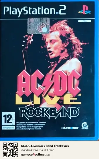 AC/DC Live: Rock Band Track Pack PlayStation 2, Italy box front