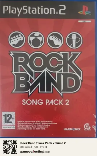 Rock Band Track Pack Volume 2 PlayStation 2, PAL box front