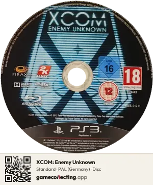 XCOM: Enemy Unknown PlayStation 3, PAL disc
