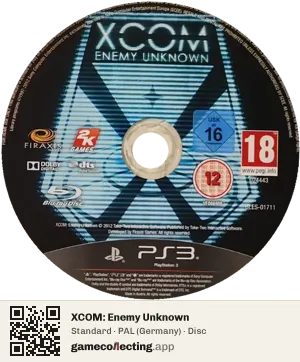 XCOM: Enemy Unknown PlayStation 3, PAL disc