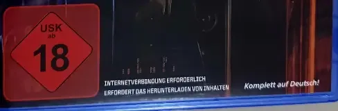 Call of Duty: Black Ops 7, the USK square on its front