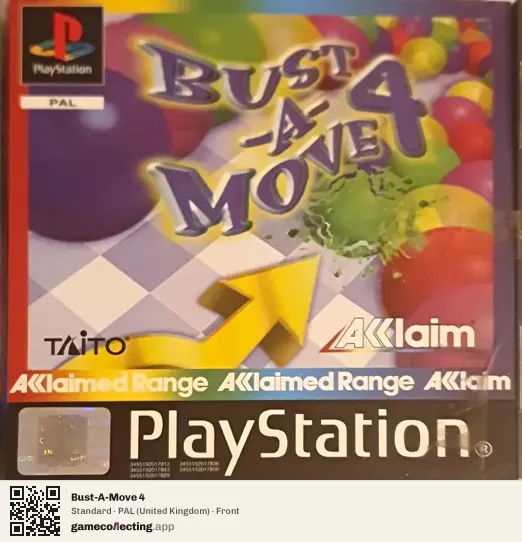 Bust-A-Move 4 PlayStation, United Kingdom box front