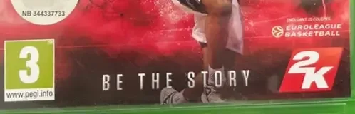NBA 2K16, the PEGI square on its front
