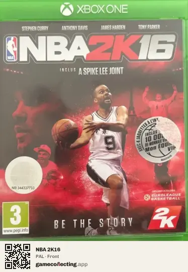 NBA 2K16 Xbox One, PAL box front