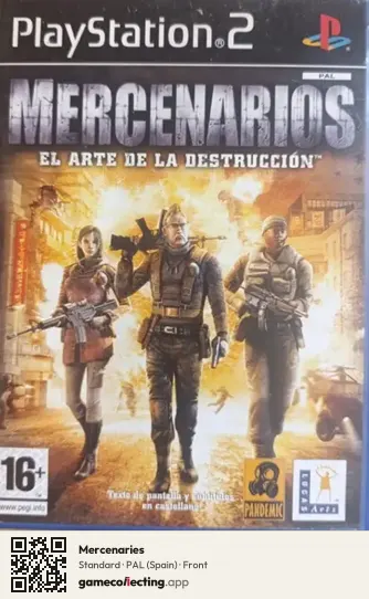 Mercenaries PlayStation 2, Spain box front