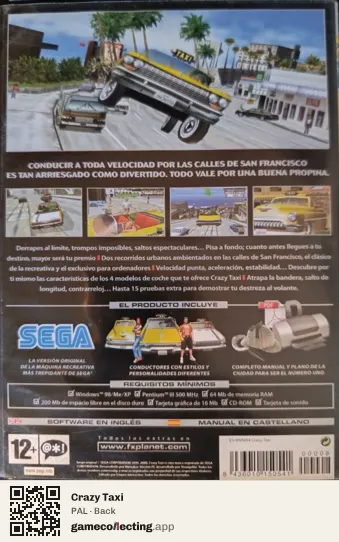 Crazy Taxi Computer, PAL box back