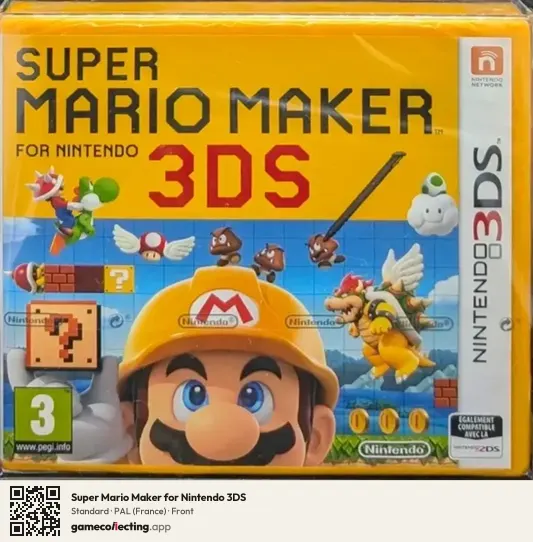 Super Mario Maker for Nintendo 3DS Nintendo 3DS, France box front