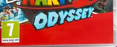 Super Mario Odyssey, the PEGI square on its front