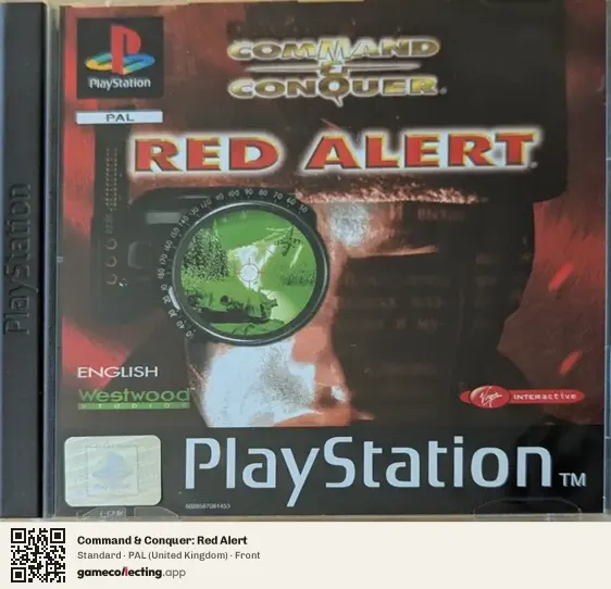 Command & Conquer: Red Alert PlayStation, United Kingdom box front
