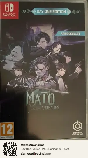 Mato Anomalies Nintendo Switch, Germany box front
