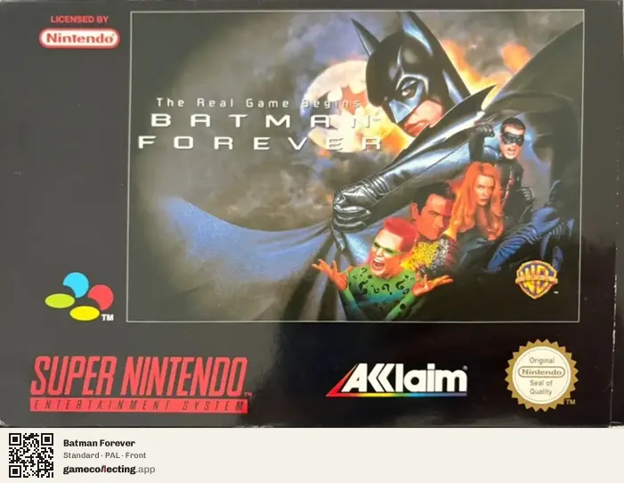 Batman Forever Super Nintendo Entertainment System, PAL box front