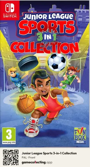 Junior League Sports 3-in-1 Collection Nintendo Switch, PAL box front