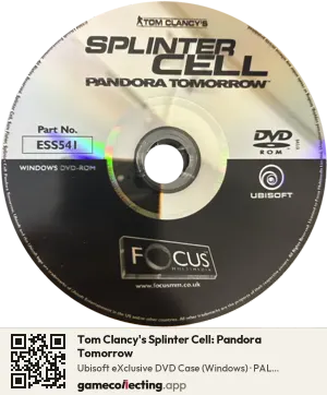 Tom Clancy's Splinter Cell: Pandora Tomorrow Computer, PAL disc