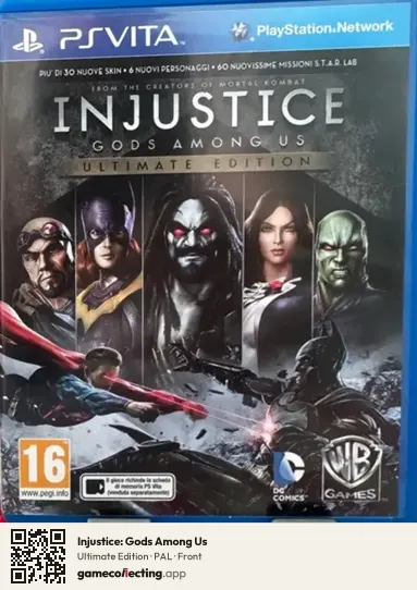 Injustice: Gods Among Us PlayStation Vita, PAL box front