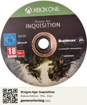 Dragon Age: Inquisition Xbox One, PAL disc