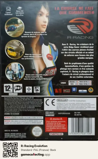 R: Racing Evolution Nintendo GameCube, France box back