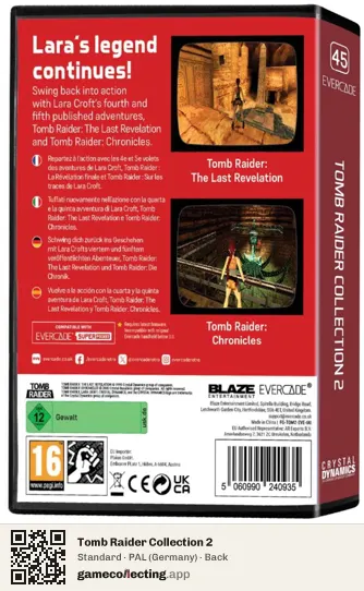 Tomb Raider Collection 2 Evercade, Germany box back