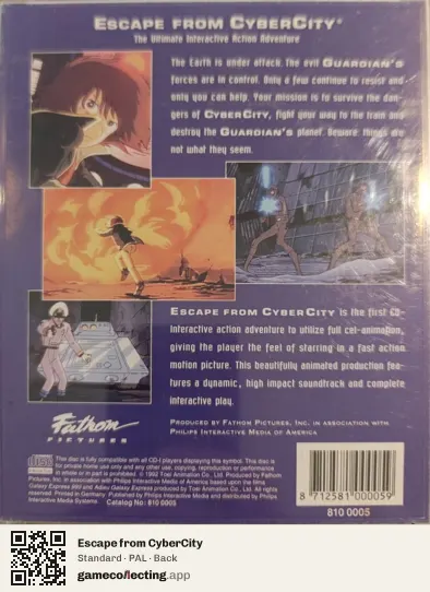 Escape from CyberCity Philips CD-i, PAL box back