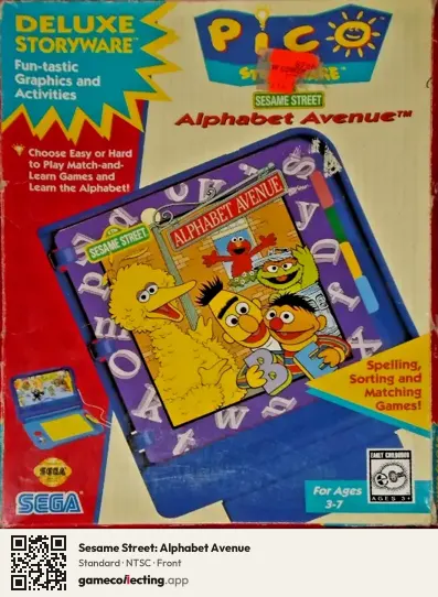 Sesame Street: Alphabet Avenue Sega Pico, NTSC box front