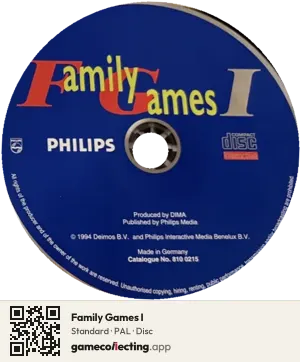 Family Games I Philips CD-i, PAL disc