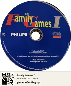 Family Games I Philips CD-i, PAL disc