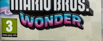 Super Mario Bros. Wonder, the PEGI square on its front