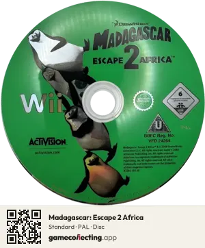 Madagascar: Escape 2 Africa Nintendo Wii, PAL disc