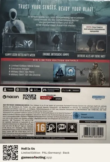 Hell Is Us PlayStation 5, Germany box back