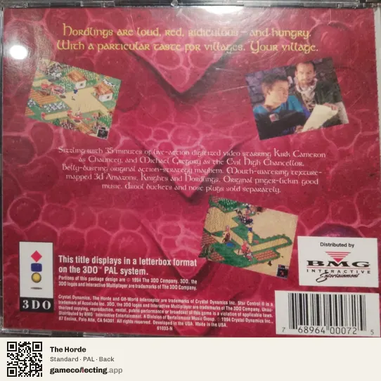 The Horde 3DO Interactive Multiplayer, PAL box back