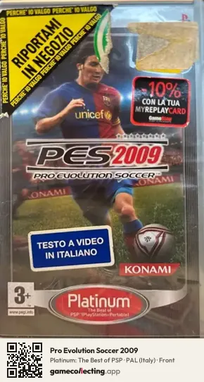 Pro Evolution Soccer 2009 PlayStation Portable, Italy box front