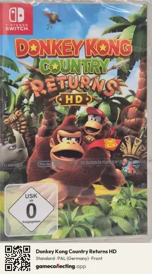 Donkey Kong Country Returns HD Nintendo Switch, Germany box front