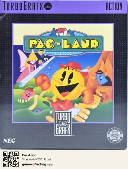 Pac-Land TurboGrafx-16, NTSC box front