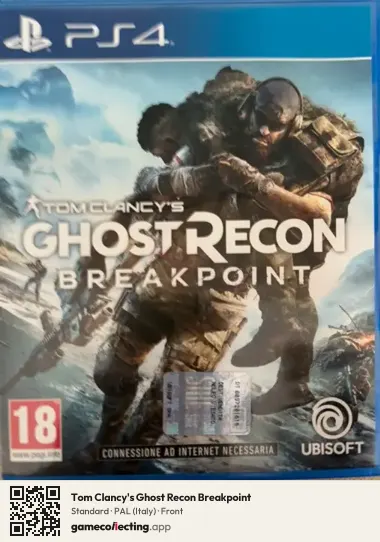 Tom Clancy's Ghost Recon Breakpoint PlayStation 4, Italy box front